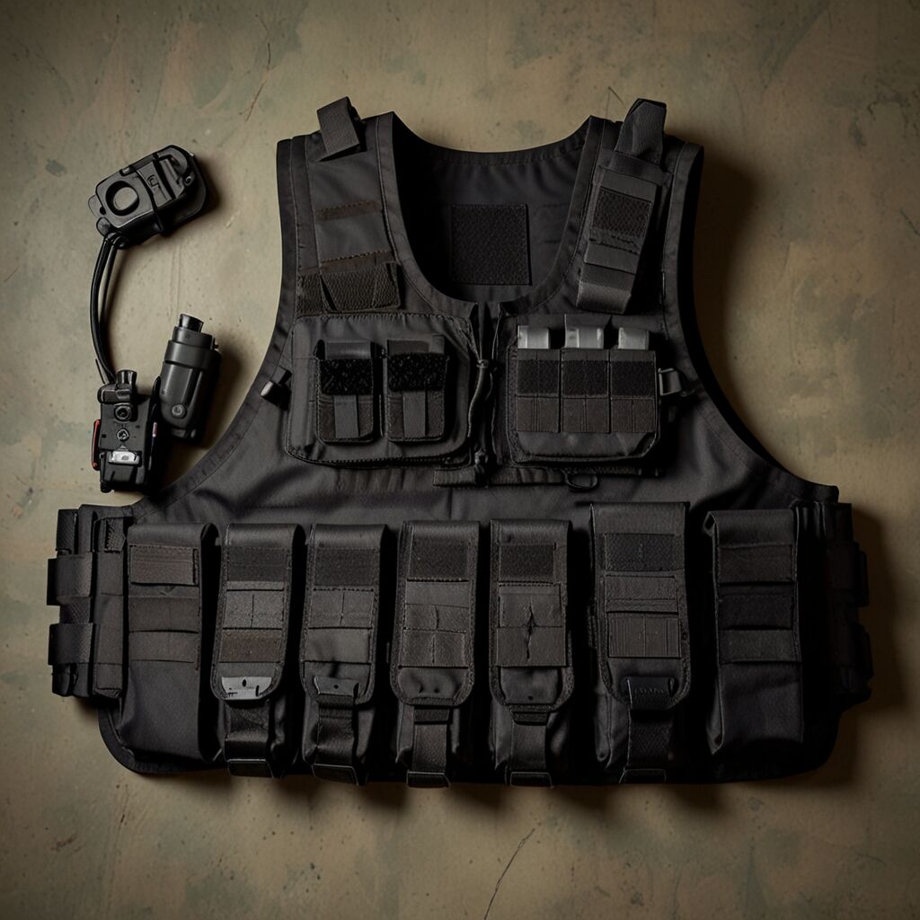 Convenient storage pouches hold essentials.