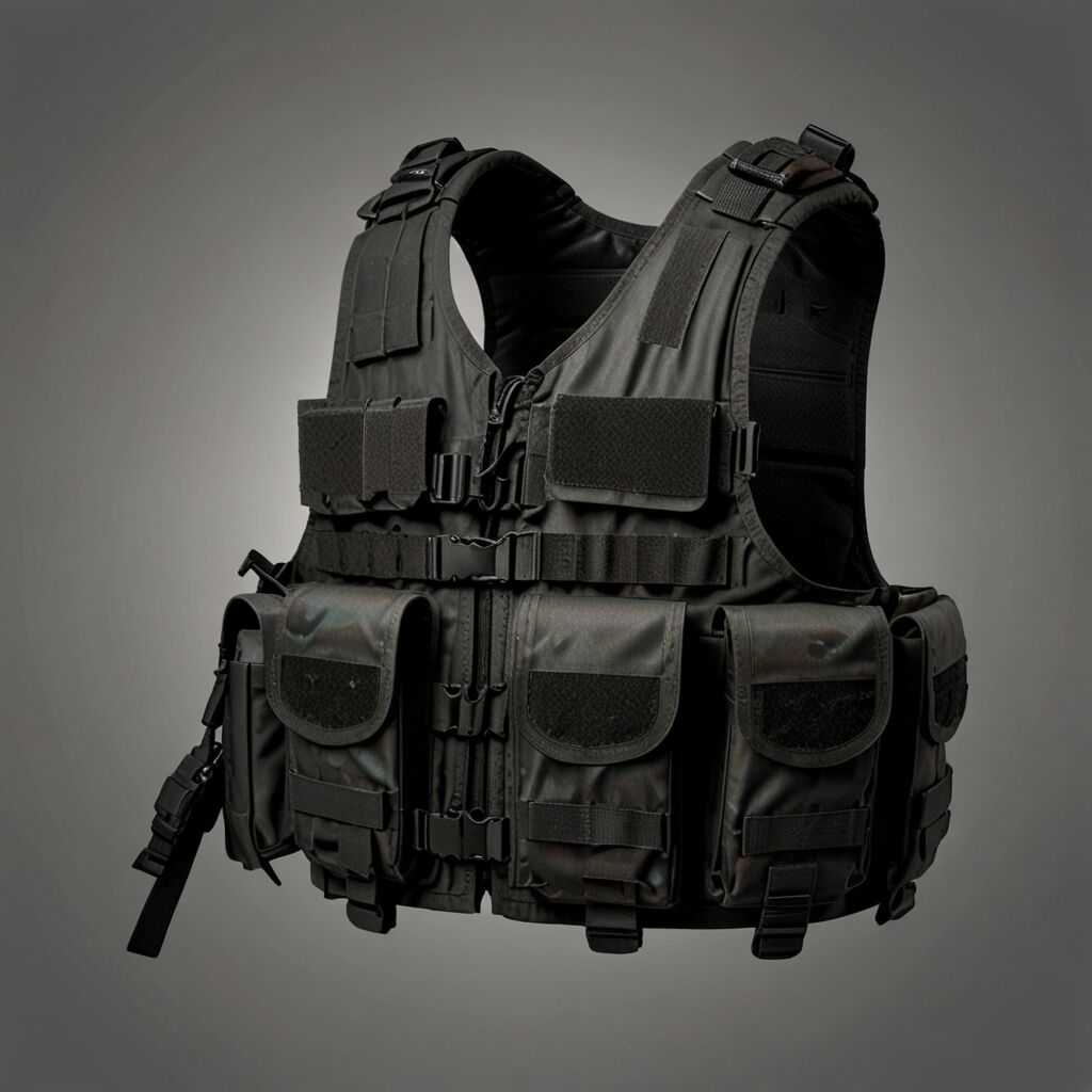 Tactical vest showcasing reliable zippers